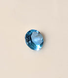 3.45ct, Natural African Swiss Blue Topaz, 9mm Round, VVS Eye Clean, Loose Stone, Exceptional Color, Unique Stone, Wholesale