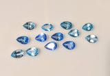 Lot of 6cts, Natural African Swiss Blue Topaz, 6x4mm Pear Cut, VVS Eye Clean, Loose Stone, Bulk Stones