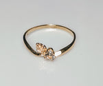 Solid 10kt, Natural Gemstone, Flower Promise Ring, Size 4-7 143-680, Sapphire, Ruby, Emerald, Topaz, Peridot, Garnet, Amethyst, Birthstone
