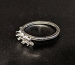 Sterling Silver or 10kt Gold 2, 3, 4, or 5 Stone Mothers Pre-Notched Blank Ring Sz 7, setting 163-352-55/143-352-55