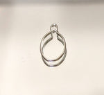 Solid Sterling Silver or Yellow Gold Filled 5x3-14x10mm Oval Shape Wire Bezel Dangle Setting, Wire Wrap, Wire Tite, Faceted Cabochon 263-150
