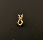 14kt Solid White, Yellow, Or Rose Gold 5x3-30X22 Pear Cut Pendant Setting, New, Made in USA 141-060