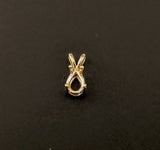 14kt Solid White, Yellow, Or Rose Gold 5x3-30X22 Pear Cut Pendant Setting, New, Made in USA 141-060