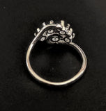 Solid Sterling Silver or 14kt Gold Four Stone Cluster Ladies Pre-Notched Blank Ring Size 6-8 setting 163-279/143-279