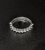 Solid Sterling Silver or 14kt Gold Ladies Anniversary Pre-Notched Blank Ring, 2.5mm Round Sz 7, setting 163-425/143-425