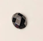 19ct, Natural Black Hematite Cab (Cabochon) 18x13 Oval Checkerboard, Top Quality