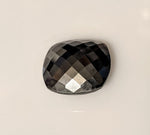 20ct, Natural Black Hematite Cab (Cabochon) 16mm Square Cushion Checkerboard, Double Sided,Top Quality, Solitaire