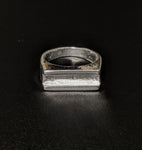 Solid Sterling Silver Inlay Blank Setting, Rough Casted, DYI Jewelry, Empty Ring, Carving, Engraving, For Silversmiths, Size 9-12, 562-248