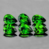 SALE!!!, Natural Genuine Russian Chrome Diopside, 7x5mm Pear Faceted, App 1ct, VVS loose stone