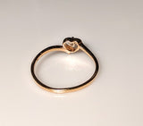 Solid 10kt, Natural Gemstone, Heart Promise Ring, Size 4-7 143-712, Sapphire, Ruby, Emerald, Topaz, Peridot, Garnet, Amethyst, Birthstone