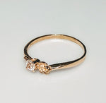 Solid 10kt, Natural Gemstone, Rose Promise Ring, Size 4-7 143-675, Sapphire, Ruby, Emerald, Topaz, Peridot, Garnet, Amethyst, Birthstone