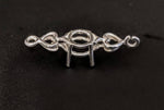 Solid Sterling Silver or 14kt Gold Heart Bracelet Link for 6-8mm Round Stones, DIY Bracelet, Custom made, DIY Jewelry, 167-812/147-812