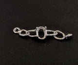 Solid Sterling Silver or 14kt Gold Chain Bracelet Link for 7x5-10x8 Oval Stones, DIY Bracelet, Custom made, DIY Jewelry, 167-854/147-854