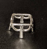 Solid Sterling Silver or 14kt Gold Regalle 10x8-20x15 Emerald Cut Head, Ring, Earring or Pendant, DYI Jewelry, Custom Made 144-029