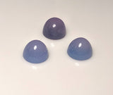 Sale!!! Lot of 3, Natural American Blue Chalcedony Round (Cabochon) 10mm Top Quality, USA Natural Mined Stone