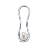 Sterling Silver Pearl Button Pendant Mounting For Half-Drilled Pearls, Custom, 926413