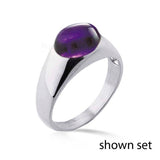 Sterling Silver 10 x 8mm Oval Buff-Top Ring Mounting, Cab (Cabochon) DYI Jewelry, Empty Ring, Carving, Engraving, 92026310