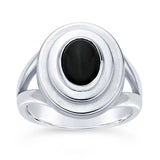 Sterling Silver 8x6-10x8mm Oval Stepped Cabochon Ring Mounting Mounting blank Cab (Cabochon) setting Size 6-8
