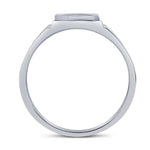 Sterling Silver 6x4mm Oval Side Set Tapered Cabochon Ring Mounting, blank Cab (Cabochon) setting Size 6-8, 9264316