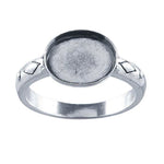 Sterling Silver 10 x 8mm Oval Cabochon Ring Mounting, blank Cab (Cabochon) setting Size 7 or 8, 6927637
