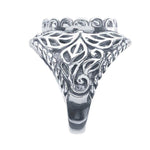 Sterling Silver Filigree 16x12 mm Oval Ring Mounting,  blank Cab (Cabochon) setting Size 7 to 8, 6138877