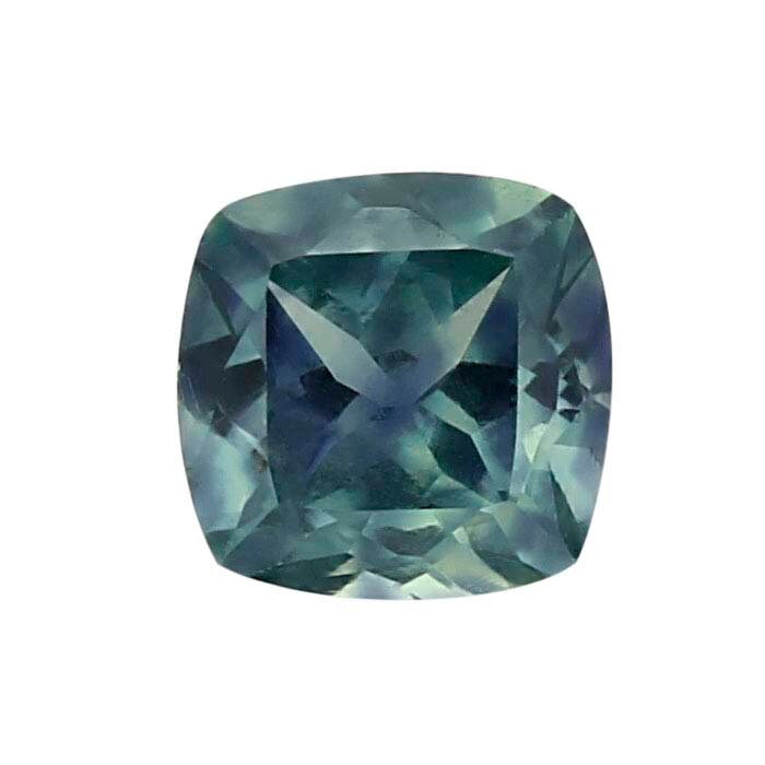 American Mined, Natural Montana Teal Blue Sapphire, 3-4mm Cushion, VS ...
