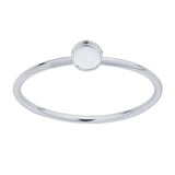 Sterling Silver 3-8mm Round Cabochon Ring Mounting, blank Cab (Cabochon) setting Size 5 to 8