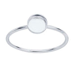 Sterling Silver 3-8mm Round Cabochon Ring Mounting, blank Cab (Cabochon) setting Size 5 to 8