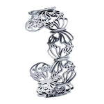 Sterling Silver Filigree Butterflies Cuff Bracelet, Gifts For Her, 926350