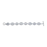 Sterling Silver Round and Oval Link Bracelet Mounting, Round & Oval Cab (Cabochon), Blank Mounting, DYI Jewelry, Custom Made, 962142