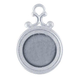 Sterling Silver 10-14mm Round Cabochon Dangle Mounting, Cab (Cabochon), Earrings, Pendant, Custom