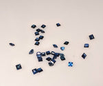1tcw of Super Fine Natural Genuine medium-dark Blue Sapphire, 1.5mm square, VVS, September Birthstone, inlay