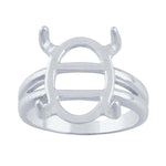 Sterling Silver Split-Shank 18x13 mm Oval Ring Mounting, blank Cab (Cabochon) setting Size 7 to 8, 6878498