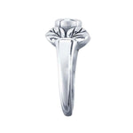 Sterling Silver Leaf 7x5 mm Oval Ring Mounting, blank Cab (Cabochon) setting Size 7 to 8, 9256647
