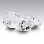 USA, Natural Genuine Arkansas Ice Quartz, White Clear Crystal Quartz, 9x6 to 13x9 Pear, VVS, Loose Stone, Mined and Cut in USA