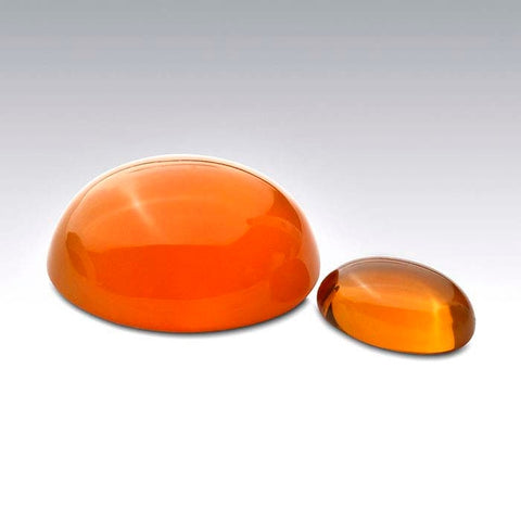 USA, Natural Genuine Lake County Fire Opal, Red-Orange, 6x4 - 10x8mm  Oval Cabochon, Translucent, Loose Stone, Mined and Cut in USA