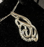 Free Form Pendant with 18" Chain, Solid Sterling Silver, New, Made in USA 161-426