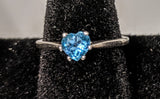 Heart Cut Natural Gemstones in Sterling Silver Ring, Citrine, Garnet, Peridot, Topaz, Amethyst, Gifts For Her, Love, Birthstone