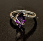 Marquise Cut Natural Gemstones in Sterling Silver Ring, Citrine, Garnet, Peridot, Topaz, Amethyst, Gifts For Her, Love, Birthstone