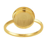 14/20 Yellow Gold-Filled 4mm, 6mm, 8mm, 10mm or 12mm Round Cabochon Ring Mounting, blank Cab (Cabochon) setting Size 6 to 8