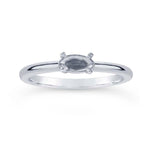 Sterling Silver Pre-Notched 8 x 4mm Marquise Ring Mounting, Marquise Faceted, 4 Prong Blank Ring Size 6, 7, and 8
