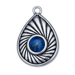Sterling Silver 6mm Round Twist-Pattern Teardrop Component Mounting, Round Cab (Cabochon) Pendant Setting, Custom