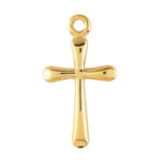 14/40 Yellow Gold-Filled Rounded Cross Pendant