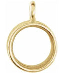 Affordable Gold or Platium 1.5-4mm Round Faceted Bezel Dangle Pendant or Earring Setting