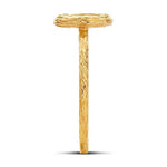14K Yellow Gold 7 x 5mm Oval Cabochon Ring Mounting, blank Cab (Cabochon) setting Size 6, 7, or 8