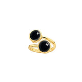 14K Yellow Gold Bypass 6mm Round Cabochon Ring Mounting, blank Cab (Cabochon) setting Size 6, 7, or 8