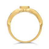 14K Yellow Gold Filigree 5mm Round Tube Cabochon Ring Mounting, blank Cab (Cabochon) setting Size 6, 7, or 8