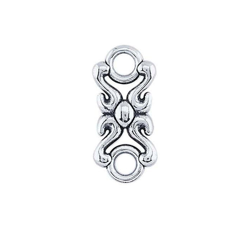 Sterling Silver Filigree Scroll Link Component, DYI, Custom, Package of 10