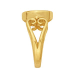 14K Yellow Gold Split-Shank 10mm Round Cabochon Ring Mounting, blank Cab (Cabochon) setting Size 7