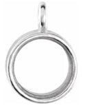Affordable Gold or Platium 1.5-4mm Round Faceted Bezel Dangle Pendant or Earring Setting